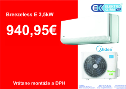 MIDEA Breezeless E-12 s montážou