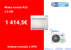 Midea Split konzol R32 3,5 kW s montážou